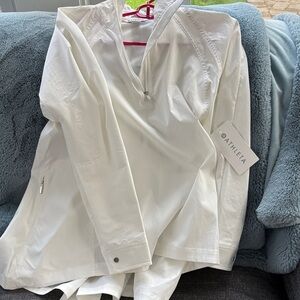Athleta Ivory Zip-Up Jacket